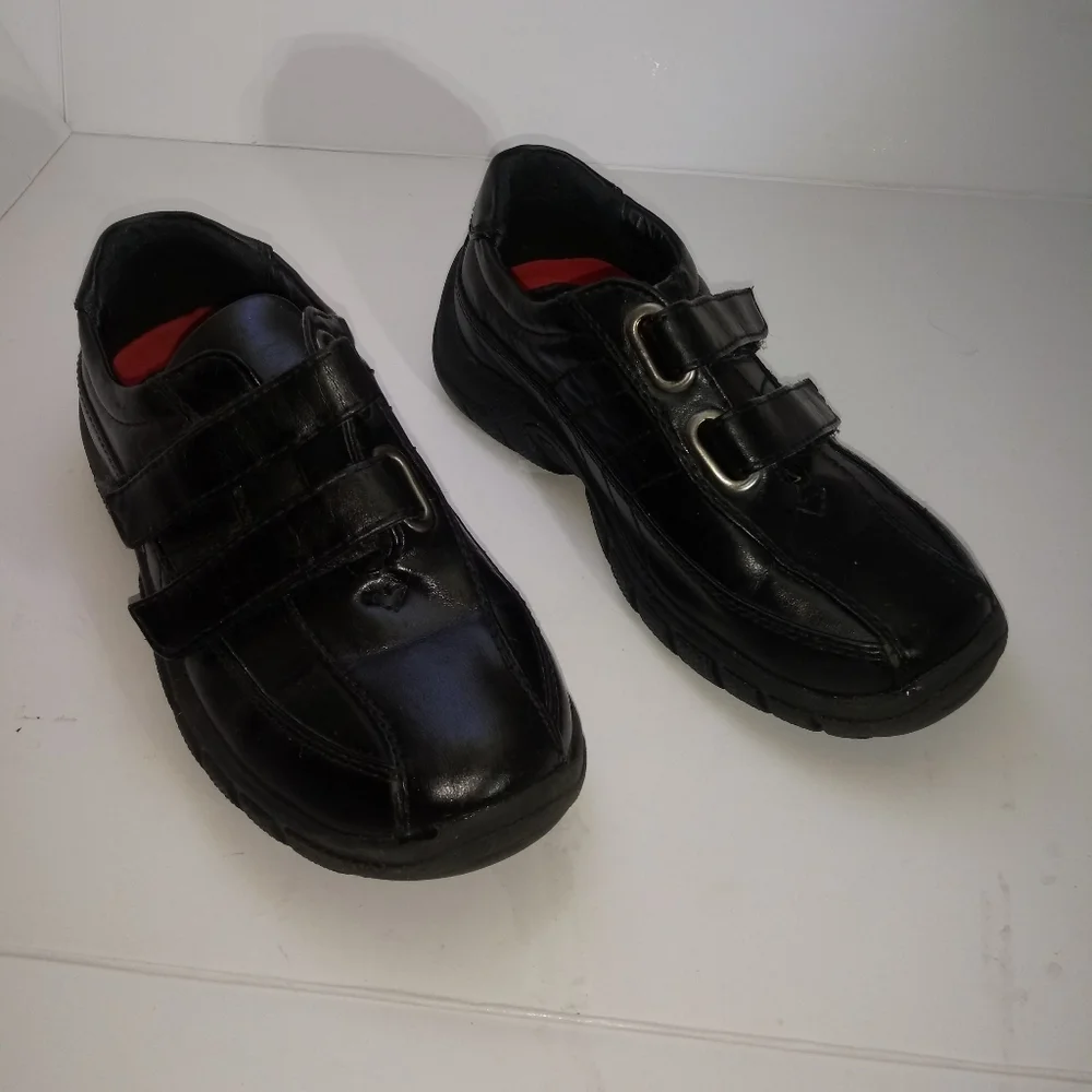 Good fellas boys black double Velcro strap…